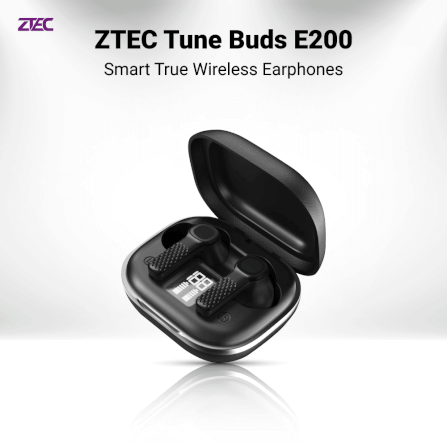 หูฟังไร้สาย ZTEC TUNE BUDS E200 ANC EARBUDS -25DB 6 ไมโครโฟน มี GAME MODE 40MS แบตเตอรี่ 28 ชม._1